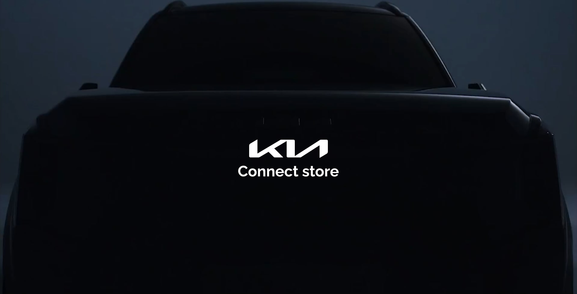 기아 커넥트 스토어 — Kia Connect Store 로고가 띄워진 차량 디스플레이