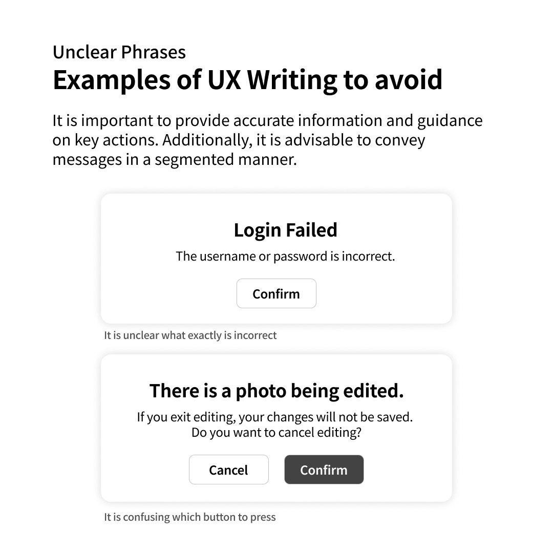 A Signpost of Key UXUI:  Accurate UX Writing
