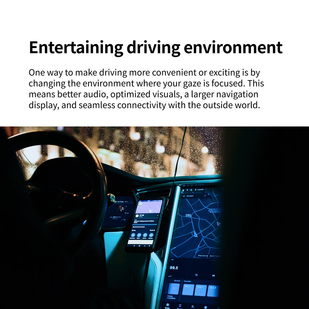 A way to drive entertained:  Vehicle AVNT UX