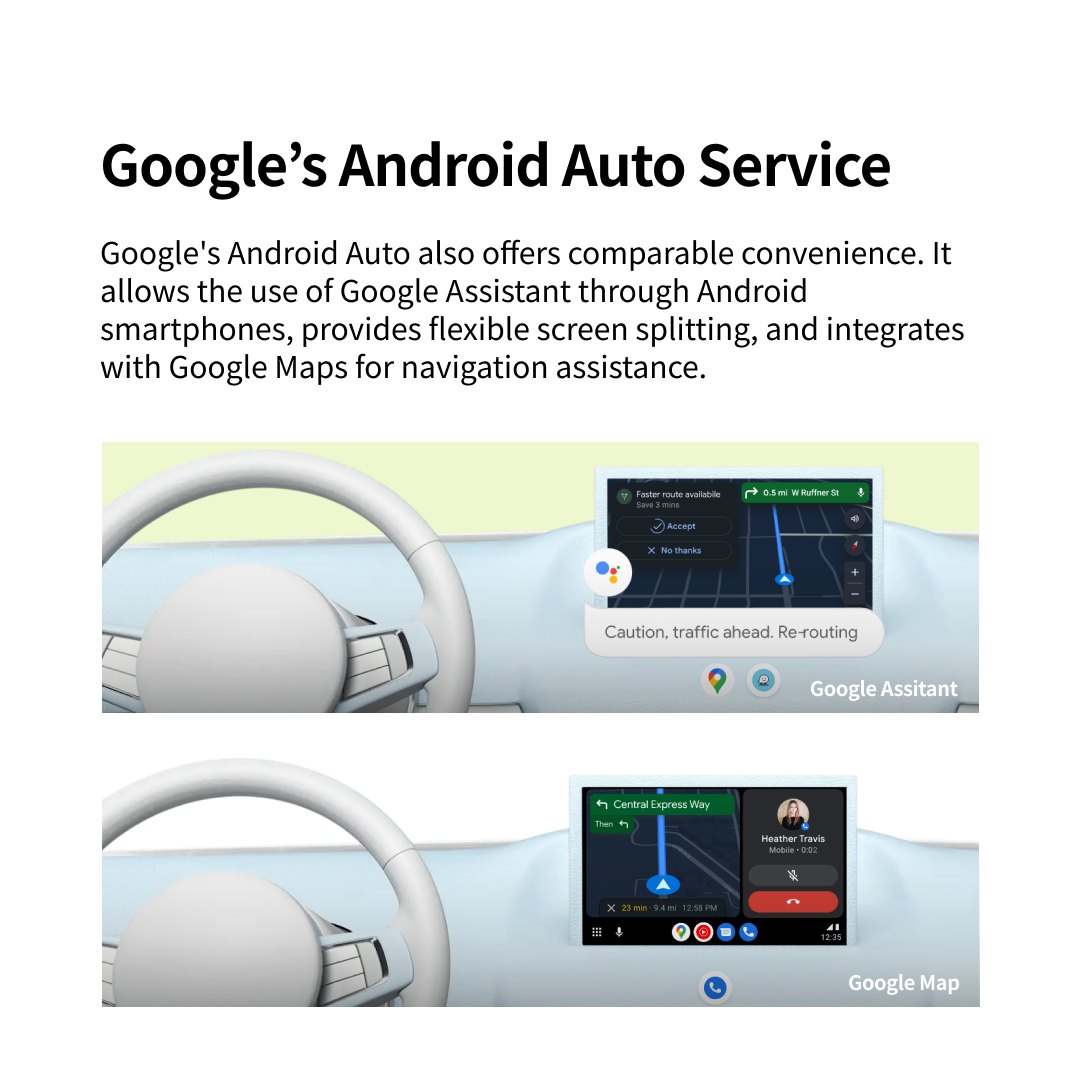 Two Main Infotainment System:  Apply Carplay VS Android Auto